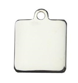 Médaille chien ou chat Carrée Argent CLASSIC – élégance durable et sécurité optimale