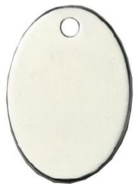 médaille chien personnalisée ovale argent