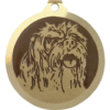 Médaille chien gravée Dandie Dinmont Terrier