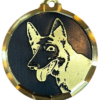 Médaille chien gravée Malinois