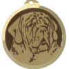 Médaille chien gravée Mastiff