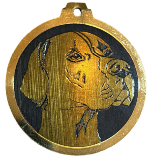 Médaille chien gravée Pointer