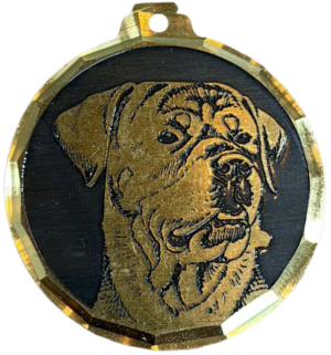 Médaille chien gravée Rottweiller