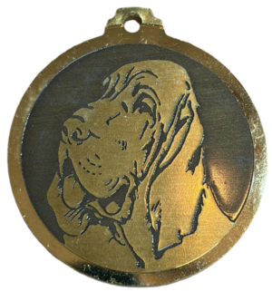 Médaille chien gravée Saint Hubert