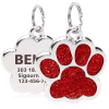 Médaille chien & chat Glitter Rouge – Collection Luxe