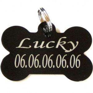 Médaille personnalisée chien & chat en acrylique – Forme os