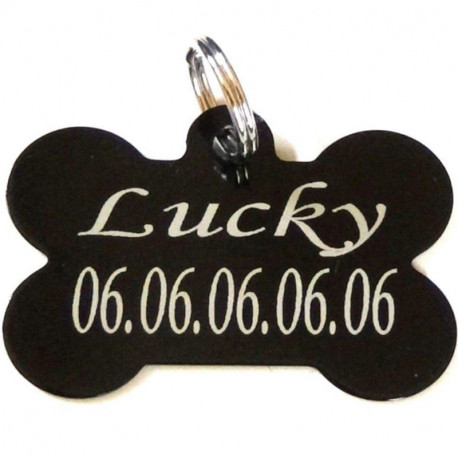 Médaille personnalisée chien & chat en acrylique – Forme os