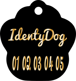 Médaille personnalisée chien & chat en acrylique – Forme Patte