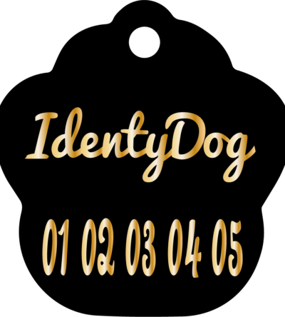 Médaille personnalisée chien & chat en acrylique – Forme Patte