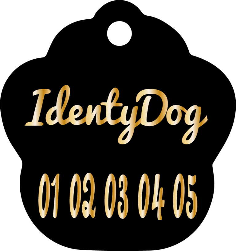Médaille personnalisée chien & chat en acrylique – Forme Patte