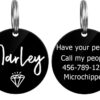 Médaille personnalisée chien & chat en acrylique – Forme ronde